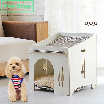 

Pets Bingo 50cm Hammock Cat Wooden Furniture Washable Dog Tent Removable Puppy House Breathable Indoor Kennel for <10kg Pet