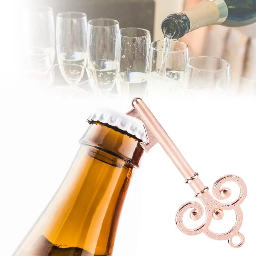 Openers 50 Pcs Vintage Zinc Alloy Key Shape Bottle Opener Portable Opening Tools with Sugar Box Wine Beer Opener