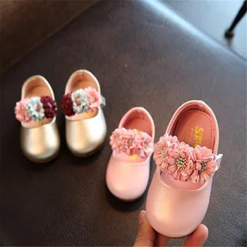 

Kids Shoes for Girl Children Casual Sneakers Baby Girl PU Flowers Breathable Soft Running Sports Shoes