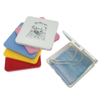 

Disposable Face Masks Storage Box Dustproof Mask Case Container Portable Disposable Mask Storage Clip Organizer Travel Household