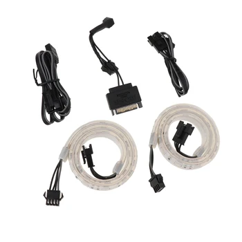 

Magnetic Computer LED Strip Kit - Bright RGB LED Strips Light - Vibrant LED Computer Case Lights for Desktop Computer