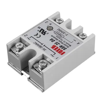 

Solid State Relay Module SSR-25DA 25A /250V 3-32V DC Input 24-380VAC Output