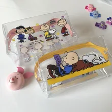 INS Горячая Rogue Dog прозрачный ПВХ высокой емкости Карандаш сумка Kawaii сумка для хранения кошелек карта Упаковка обучающий инструмент для хранения