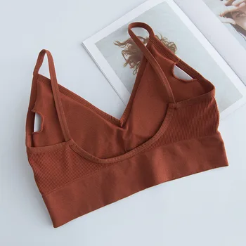 

3Pcs/set Sexy Ladys Tank Crop Top Seamless Underwear Female Lingerie Intimates with Removable Padded Camisole Crop Top 20A05