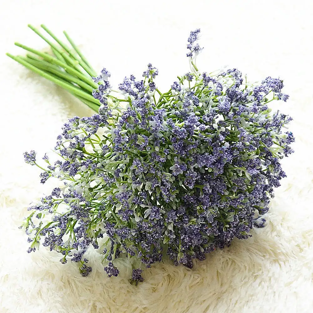 purple 16 шт./партия, искусственные цветы для младенцев, искусственные Гипсофилы, сделай сам, Цветочные букеты, свадебные, для дома, сада, вечерние, Декор - Цвет: purple