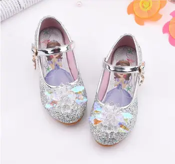 

Girls Sandals High Heels New Summer Children Fashion Princess Leather Elsa Shoes Kids Chaussure Enfants Fille Sandalias Nina