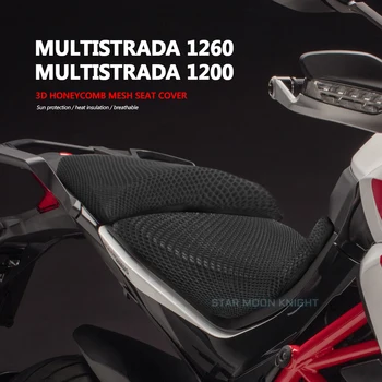 Cuscino impermeabile traspirante per coprisedile in tessuto a rete 3D antiscivolo per DUCATI Multistrada 1260 1260S MTS 1200 S 1200 s