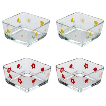 

4Pcs Dish For Kitchen Glass Fruit Plate Desserts Tray for Home Kitchen