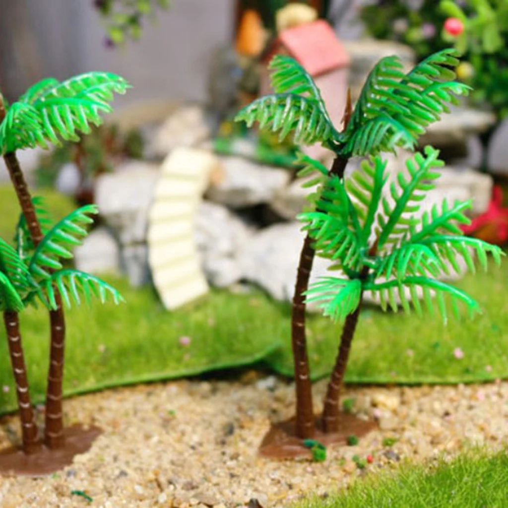 Plastic Coconut Palm Tree Miniature Plant Pots Bonsai Craft Micro Landscape DIY Decor
