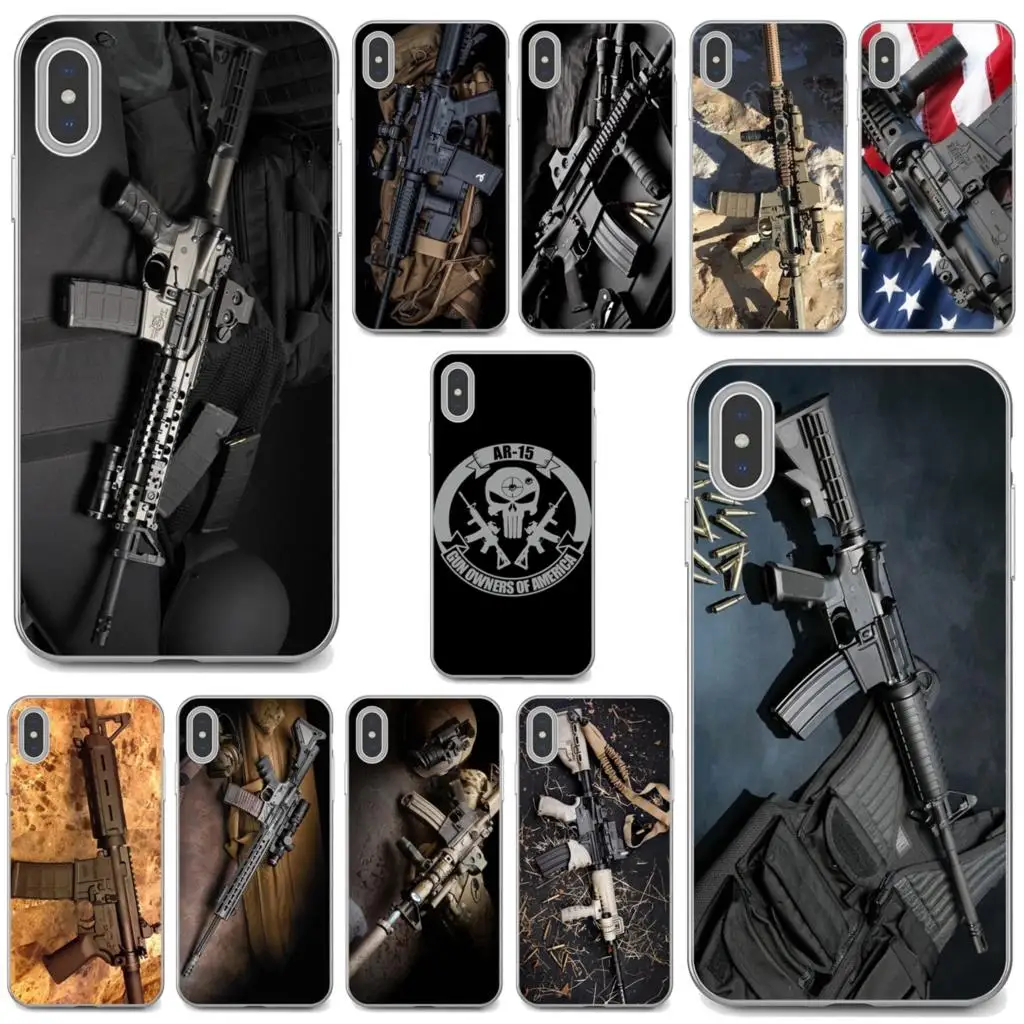 Silicone Case Cover AR-15-Rifles-AR-15-Guns-Wallpaper For Huawei P30 P40 P20 P7 P8 P9 P10 Lite Plus Pro 2015 2016 2017 Mini | Мобильные
