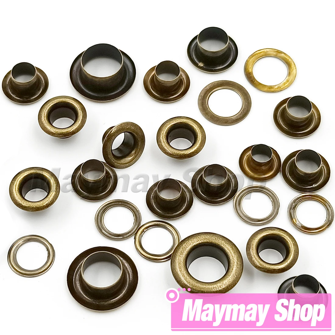 Hole Metal Eyelets Grommets Copper Color,with Washer 12mm 100PCS