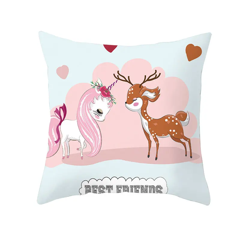 Наволочки с фламинго, наволочки для подушек, розовые наволочки, декоративные подушки для дивана, полиэстер, украшение для дома, кровать 45*45 10049 - Цвет: 028