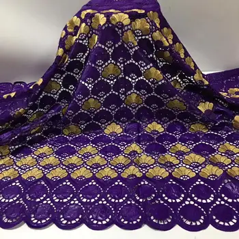 

NEW purple African BAZIN Riche Lace Fabric With Diamond Embroidery african Punch Cotton Fabric 5 Yards For Dress