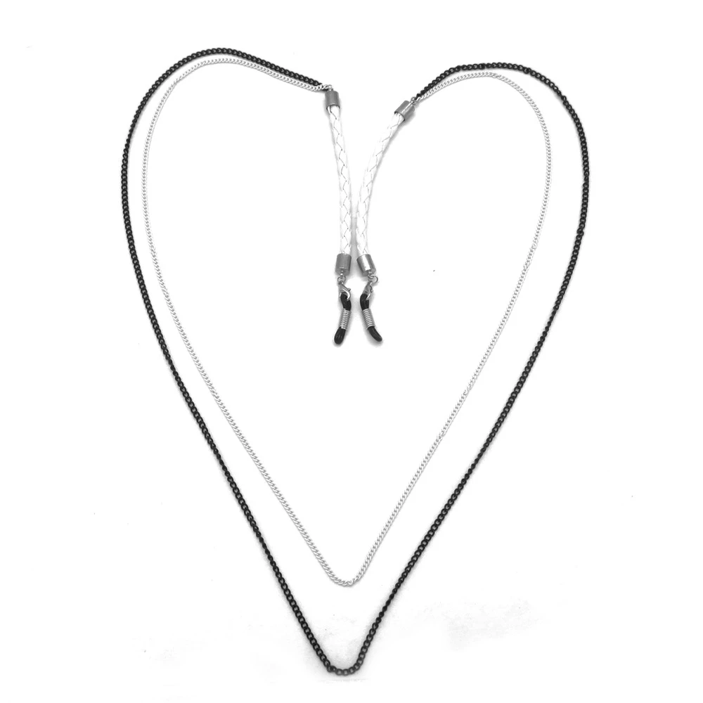 10pc/lot Fashion Metal Double Three Multilayer Chains Sunglasses Neck Cord Holder Eyeglass Lanyard Chain wholesale