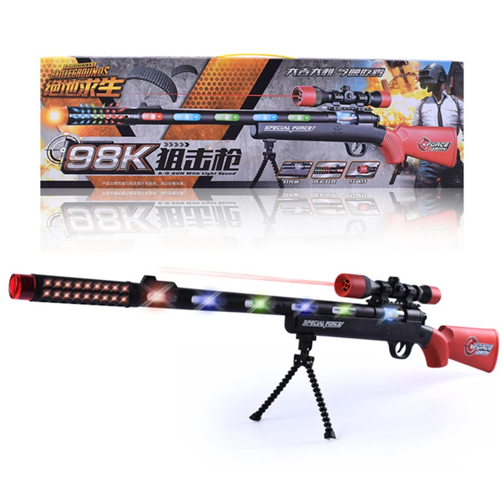 Детские игрушки звук и светильник Вибрационный пистолет есть курица моделирование 98k снайперская винтовка с инфракрасной подарок на день рождения мальчика 78812