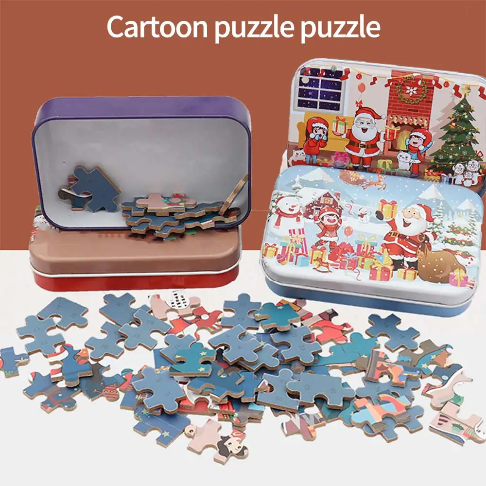 60 штук мультяшный узор пазлы игрушки деревянные Детские детские развивающие