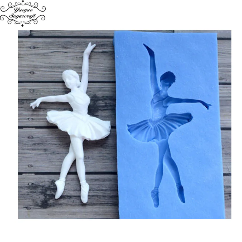 Silicone Mold Gumpaste-Mold Cake-Decorating-Tools Dancer Chocolate Yueyue Sugarcraft