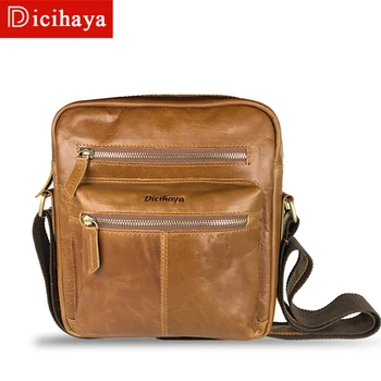 

DICIHAYA NEW Genuine Leather Crossbody Men Messenger Bag Hot Sale Male Small Man Flap Fashion Shoulder Bags Men's Travel BAG