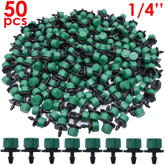 50-200X Garden 1/4 Inch C-type Hook Fixed Support Holder Stakes Stem fit 4/7mm Hose Watering Drip Irrigation Greenhouse