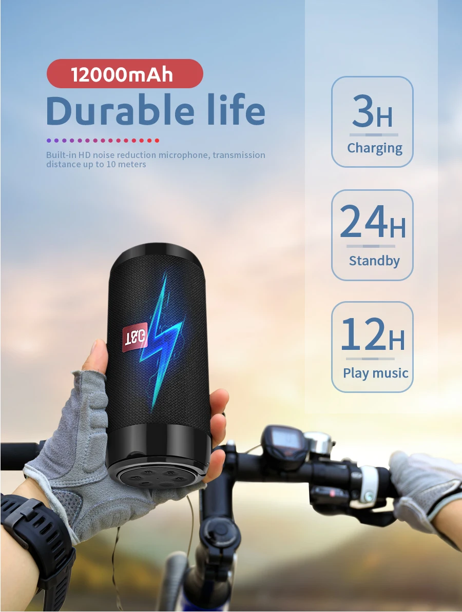 TG113C Колонка портативный Bluetooth мини динамик с FM радио водонепроницаемый сабвуфер беспроводной Loundpeakers и держатель телефона 9 цветов