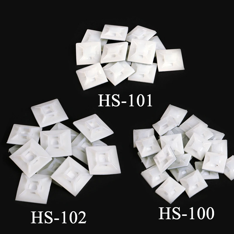 Self Adhesive Stick-on Mounts For Cable Ties Routing Looms Wire Cable Base Clamps Clip 100Pcs cable clip cable clamp