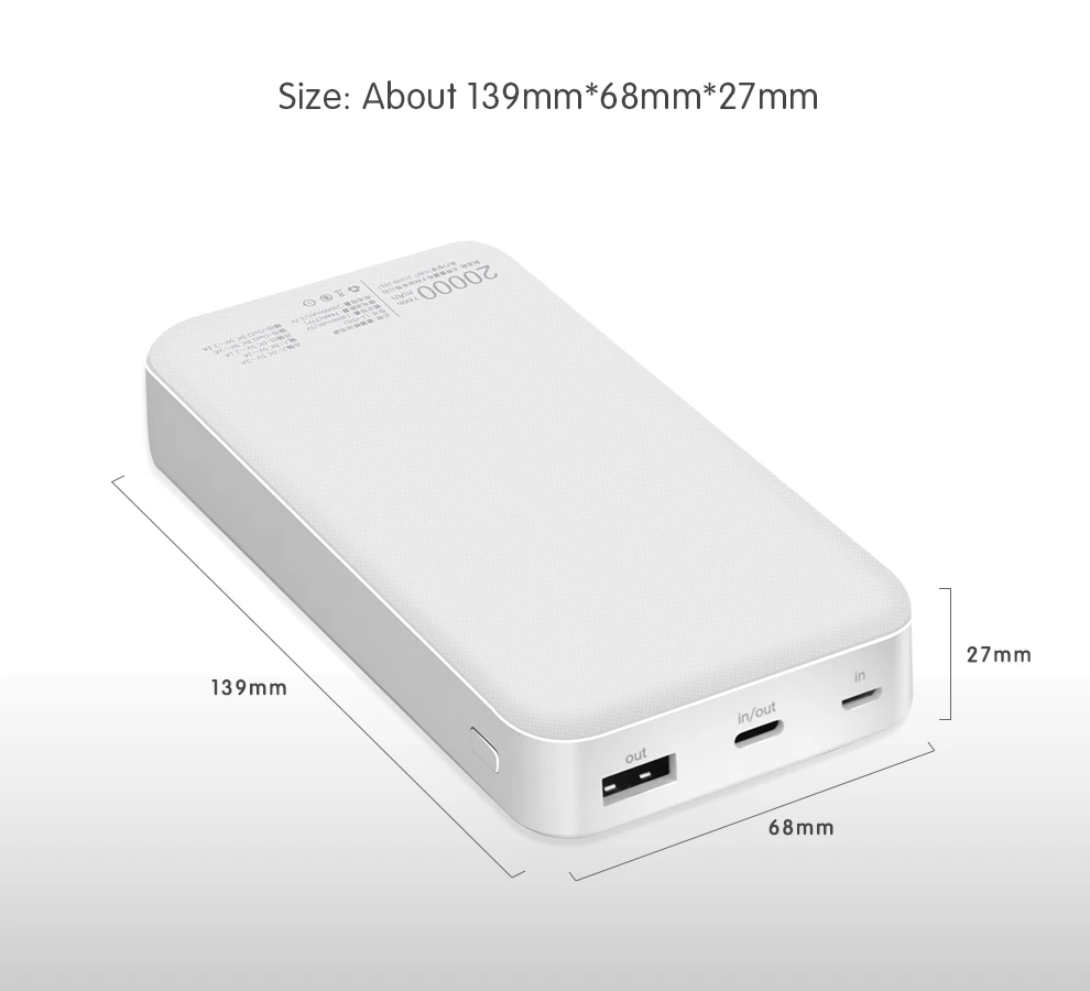 Leise power Bank 20000 мАч портативное зарядное устройство USB power Bank Внешнее зарядное устройство для samsung IPhone HUAWEI Xiaomi