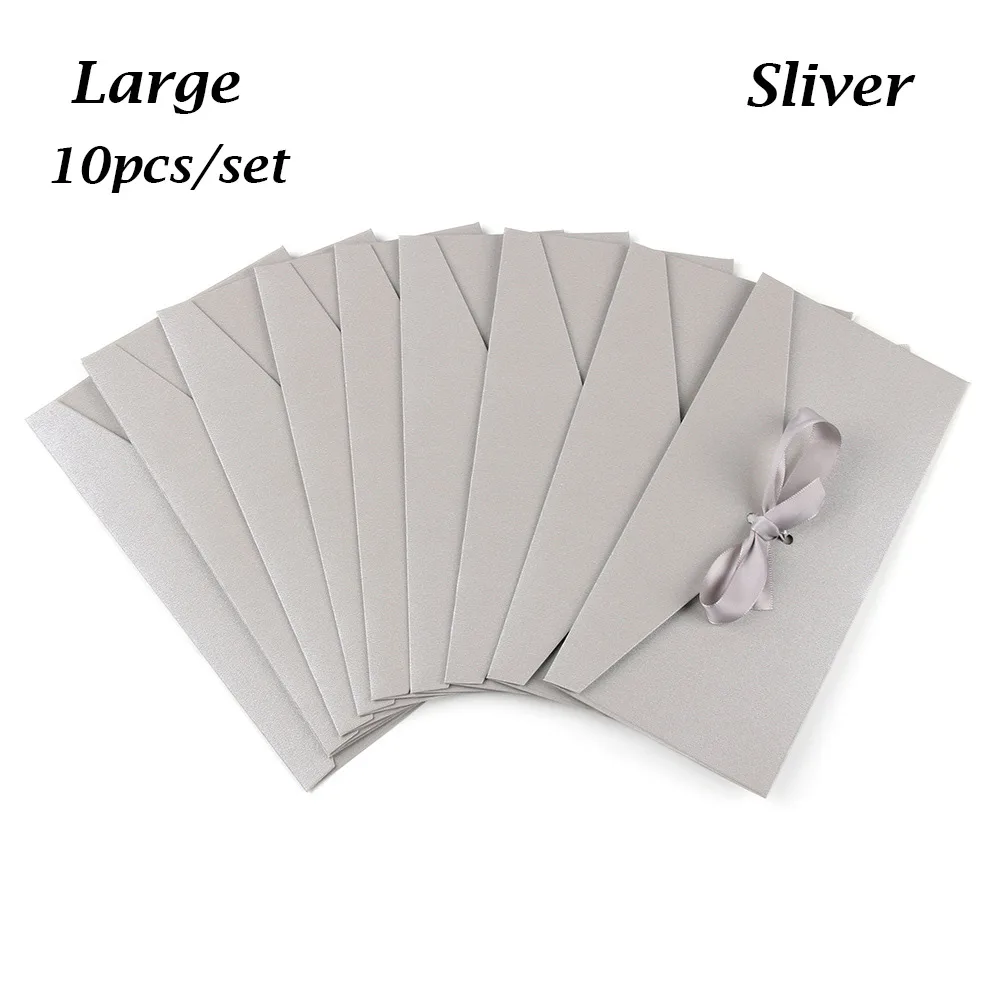 Silver 10 шт./компл. красивые Винтаж конверт Творческий конвертов из крафт-бумаги DIY декоративный конверт маленькая Бумага школьные канцелярские принадлежности - Цвет: Silver