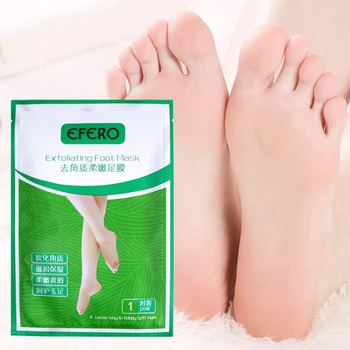 

5Pair EFERO Feet Masks Exfoliating Socks for Pedicure Socks Remove Feet Dead Skin Foot Mask for Legs Foot Cream Heels Feet Care