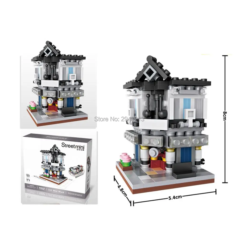 

hot LegoINGlys creators city Street view Cinema Detective Theater mini Micro Diamond Building Blocks model nano bricks toys gift