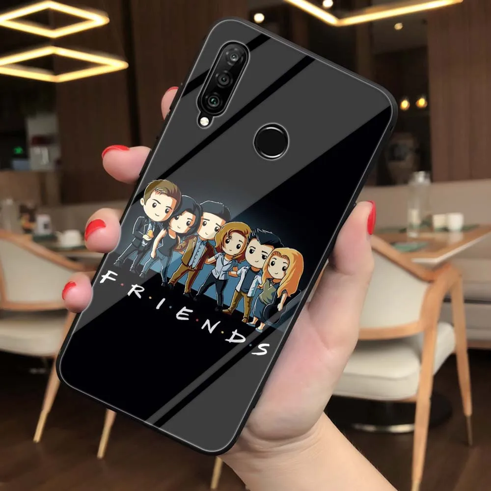 TG10 Lavaza друзья минималистский serie TV закаленное Стекло мягкий чехол для Huawei Honor 8x9 P Smart Коврики 20 P10 P20 P30 Lite Pro крышка - Цвет: TG10