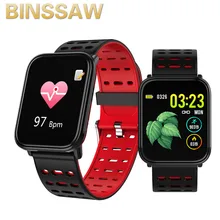 BINSSAW 2020 Smart Watch New T6  Fitness Tracke Band IP68 Waterproof Smart watch Men Women Clock for iPhone IOS  Android Phone