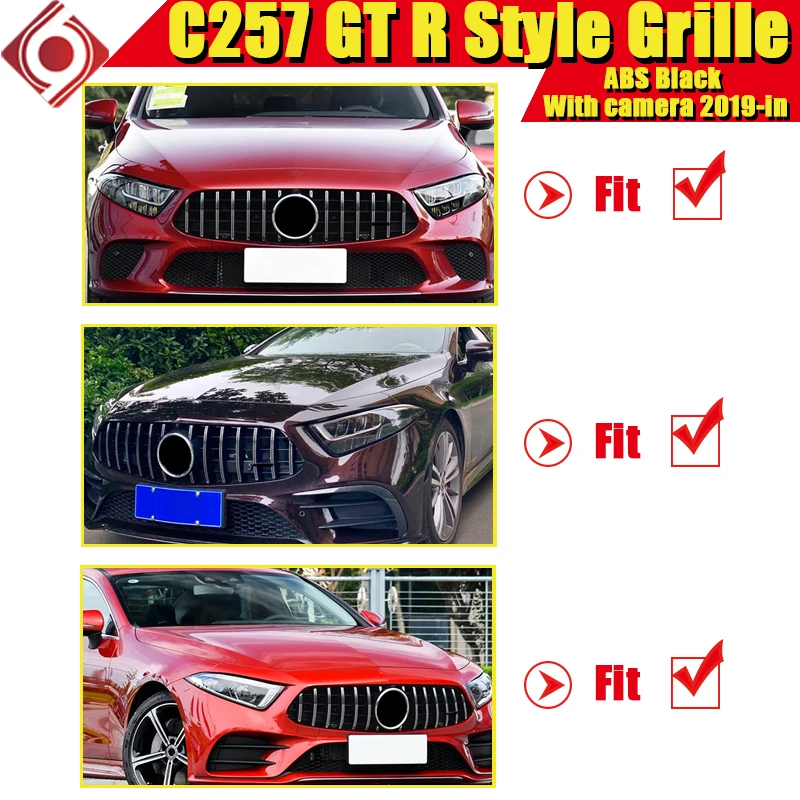 Для Mercedes CLS Class C257 W257 передний бампер GTS Грили Гриль грили ABS глянец Черный добавить на стиль прямой 1:1 замена