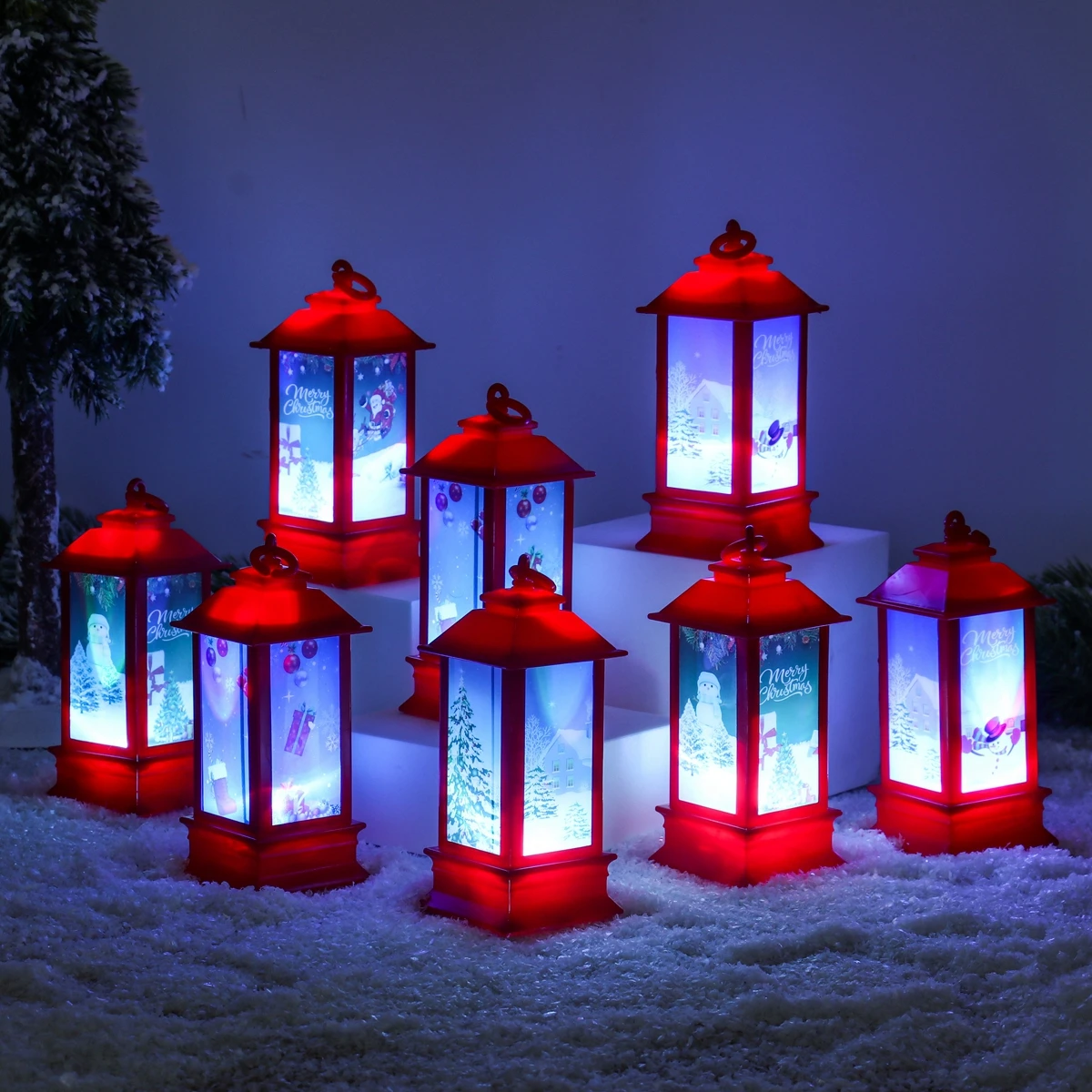 Christmas Lantern Night Light Merry Christmas Decoration For Home