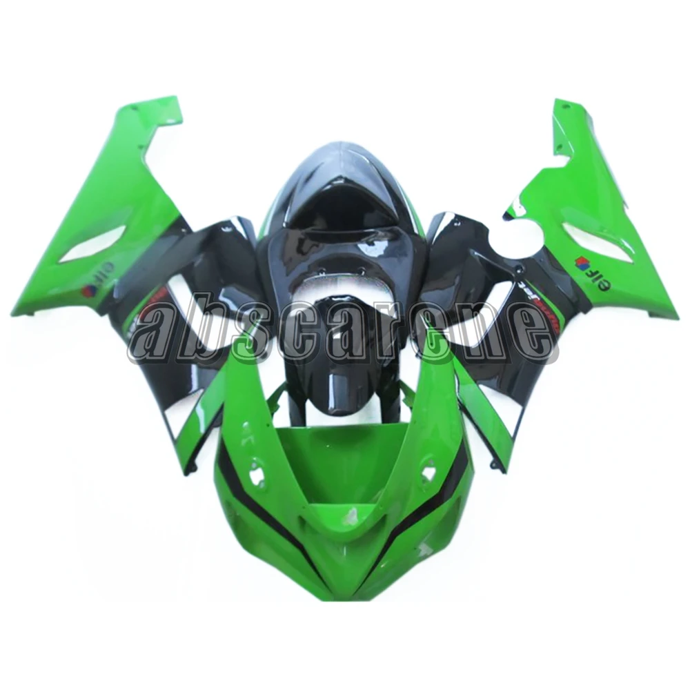 Полный комплект обтекателя для Kawasaki ZX6R ZX-6R 2005 2006 05 06 ABS пластиковые детали для мотоцикла блеск капота зеленый черные кузовные комплекты