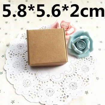 

50pcs 5.8*5.6*2cm Joy soap paper gift pacakging box , brown kraft paper gift box ,wedding candy craft paper box