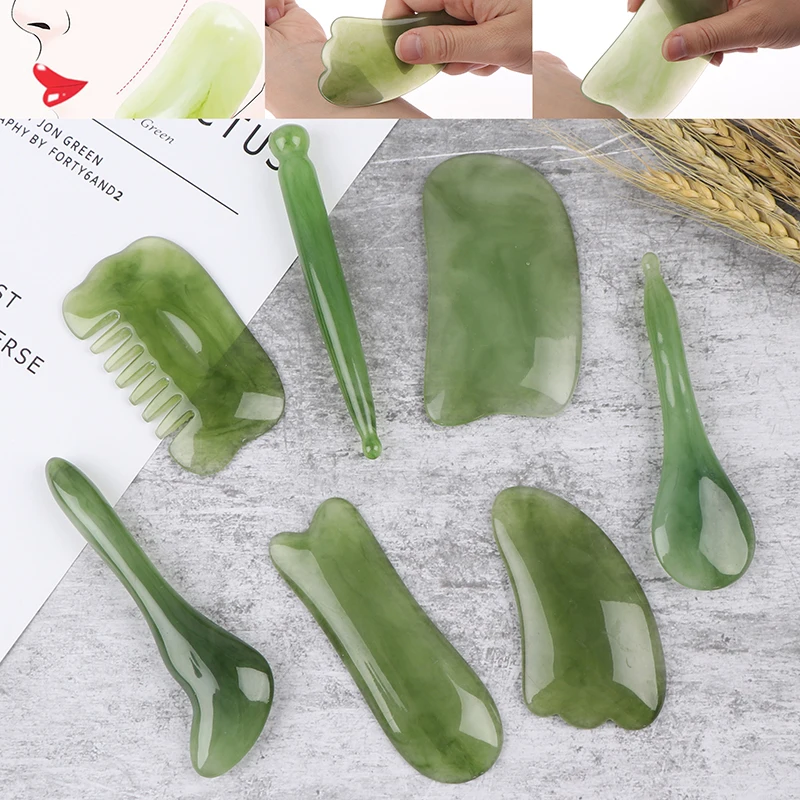 1Pc Natural Resin Facial Body SPA Message Gua Sha Scraper Board Health Care Tool Acupoint Face Eye Body Care SPA Massage