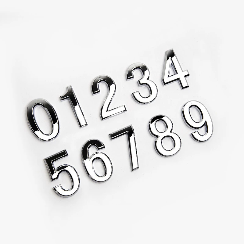 3D Numeral Door Plaque Self adhesive Digits House Address Number Eco  Friendly Modern Plated Numbers Home Decoration Supplies|Decorative Letters  & Numbers| - AliExpress