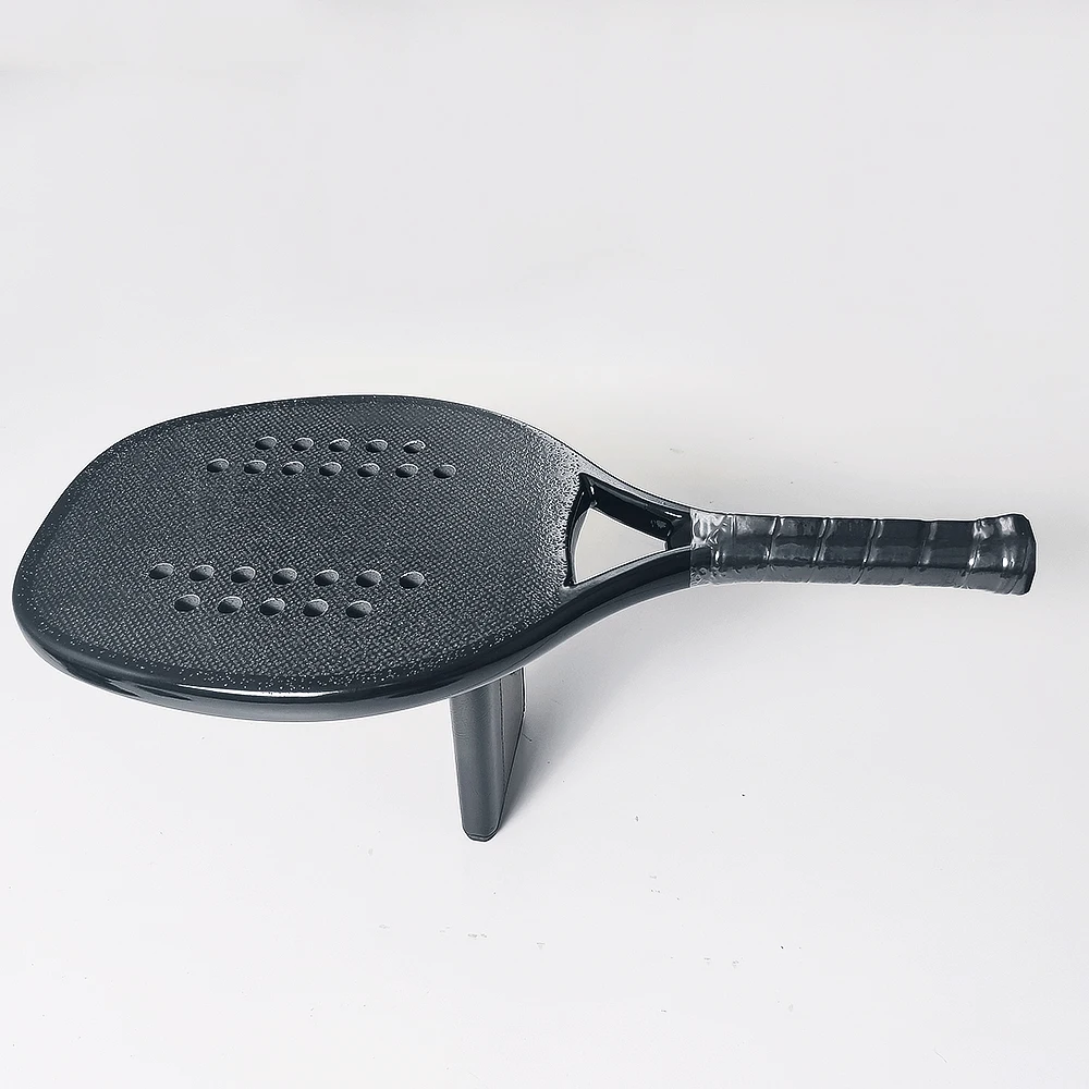 Hoowan Professional Racket Beach Tennis 3K Carbon Fiber Beach Tennis Racket Full Carbon Powerful Black EVA Core & Storage Cover