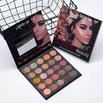 

25 Colors Glitter Eyeshadow Palette Lasting Waterproof Easy To Apply Eye Shadow Powder