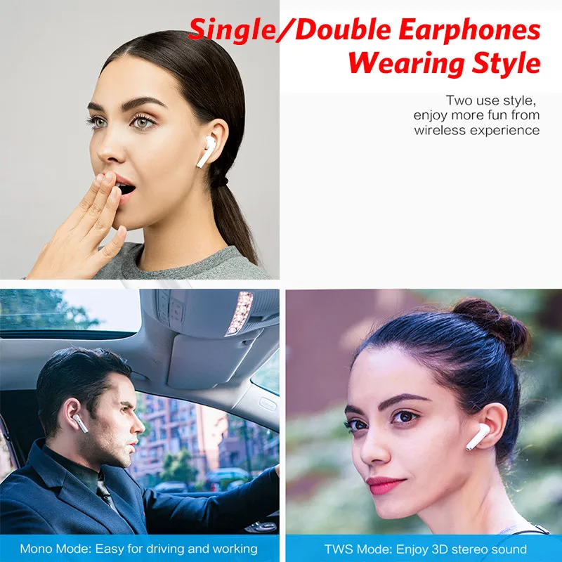 i9s TWS Bluetooth Headphones Wireless Earphone Air Earbuds Sport Handsfree Headset With silicone cover For All Smartphone