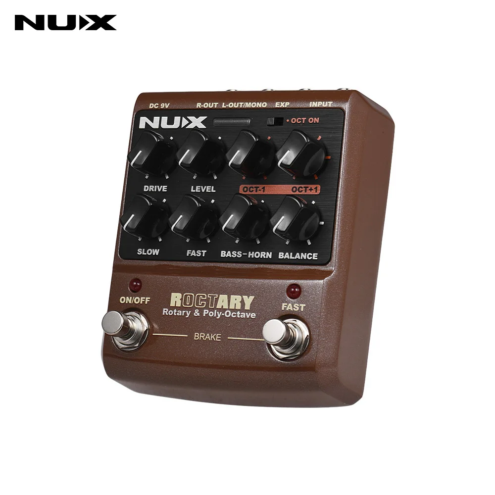 

NUX ROCTARY FORCE Guitar Effect Pedal 2-in-1 Rotary Speaker Simulator & Polyphonic Octave Effect Guitar Pedal True Bypass