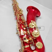 Профессиональный тенор B плоский музыкальный инструмент золотой ключ красный саксофон высокое качество латунь жемчужные кнопки с мундпи