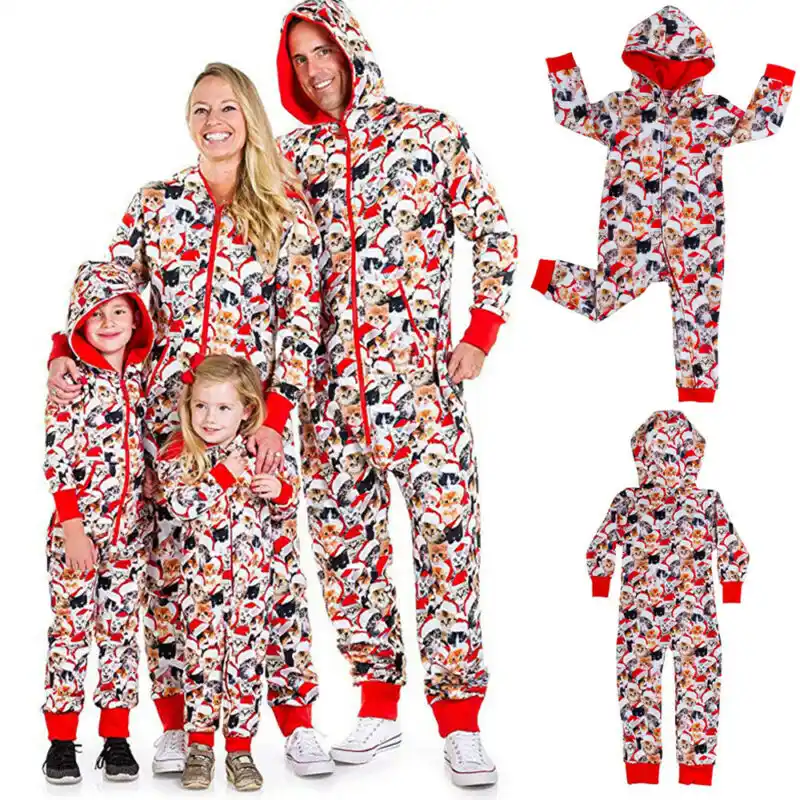 Family christmas cat pajamas Clearance