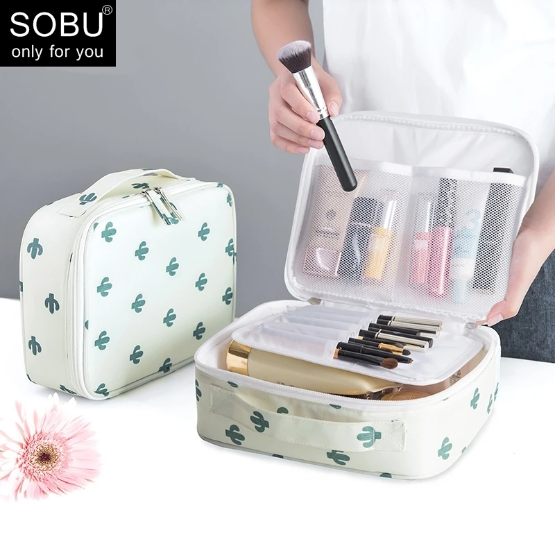 Bolsa de maquillaje para chica al aire libre, neceser organizador de artículos de tocador para mujer, estuche de almacenamiento impermeable