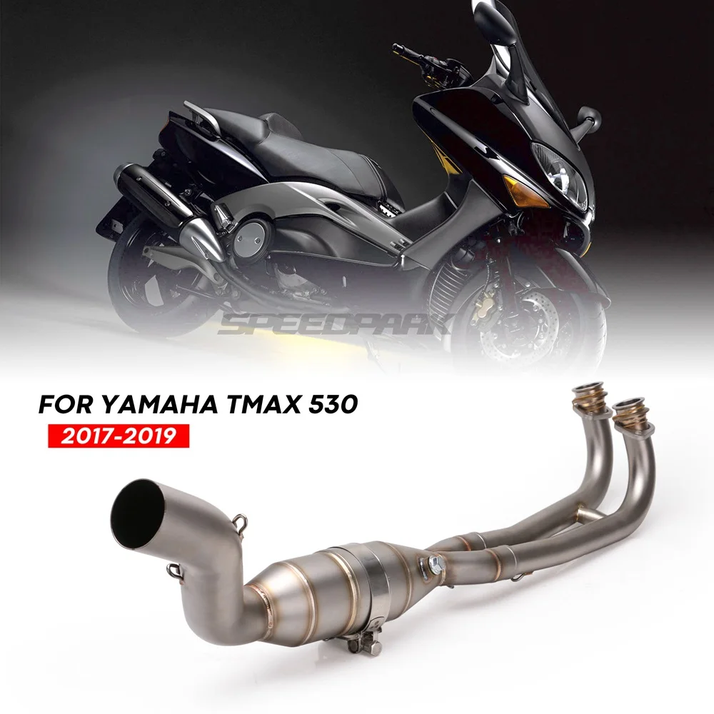 Мотоцикл выхлопная полная система без глушителя слипоны для Yamaha TMAX 530 2008~ TMAX 500 T-MAX 500 530