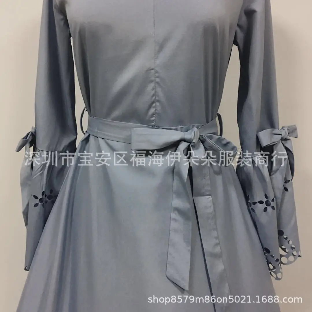Вышитое Платье хиджаб мусульманская нация полное платье юбка миди Ash robe femme Турция elbise индонезийская Марокканская ОАЭ абайя