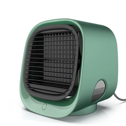 ztgs Mini Portable Air Conditioner Multi-function Humidifier Purifier USB Desktop Air Cooler Fan With Water Tank Home 5V Fan