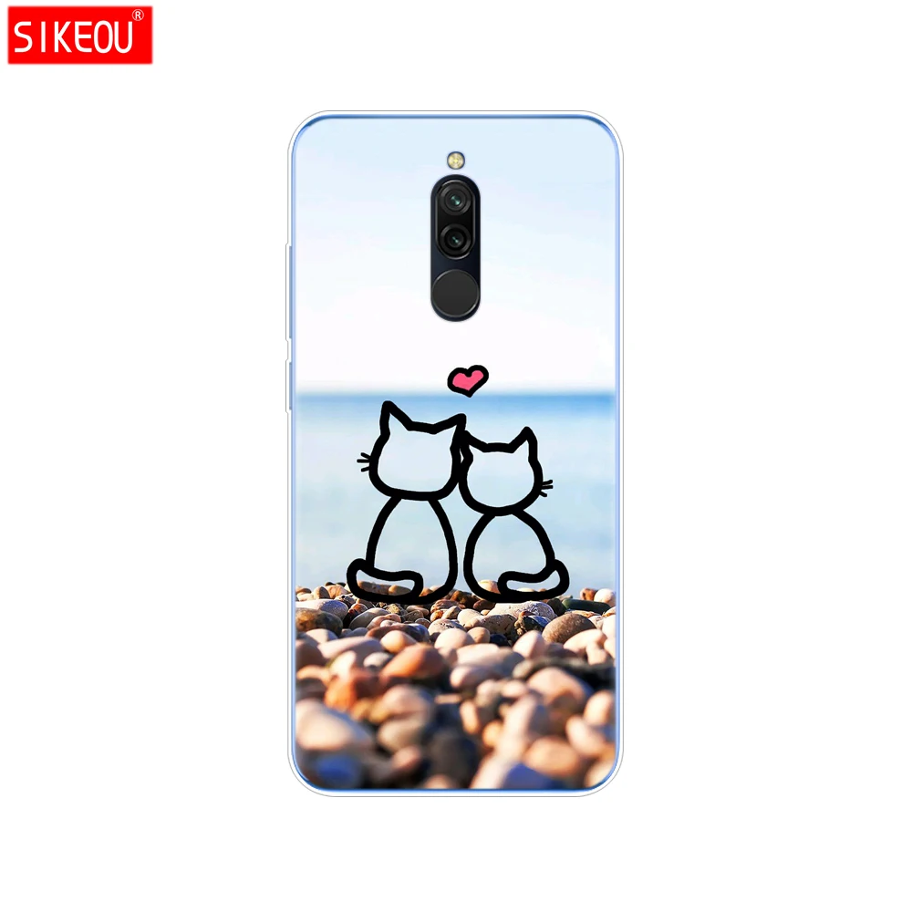 Силиконовый чехол для xiaomi redmi 8 чехол s полная защита мягкая задняя крышка из ТПУ на redmi 8 бампер hongmi 8 чехол для телефона coque cat