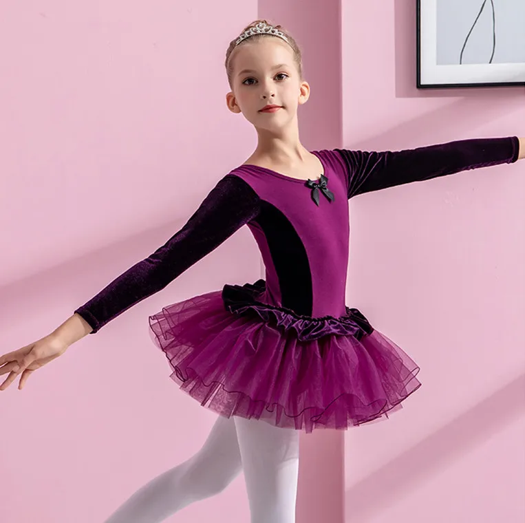 purple Roland Professional Ballet Tutu Child Swan Lake Costume Pink Purple Ballet Dress for Children Pancake Tutu Girls Dancewear - Цвет: purple Roland