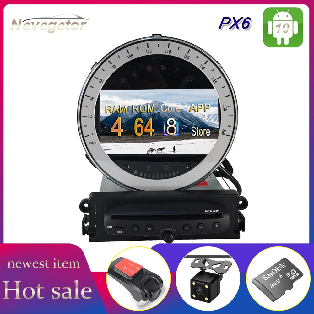 Автомобильный DVD стерео Мультимедийный радиоприемник Android 10 для Mini Cooper/countryman 2011